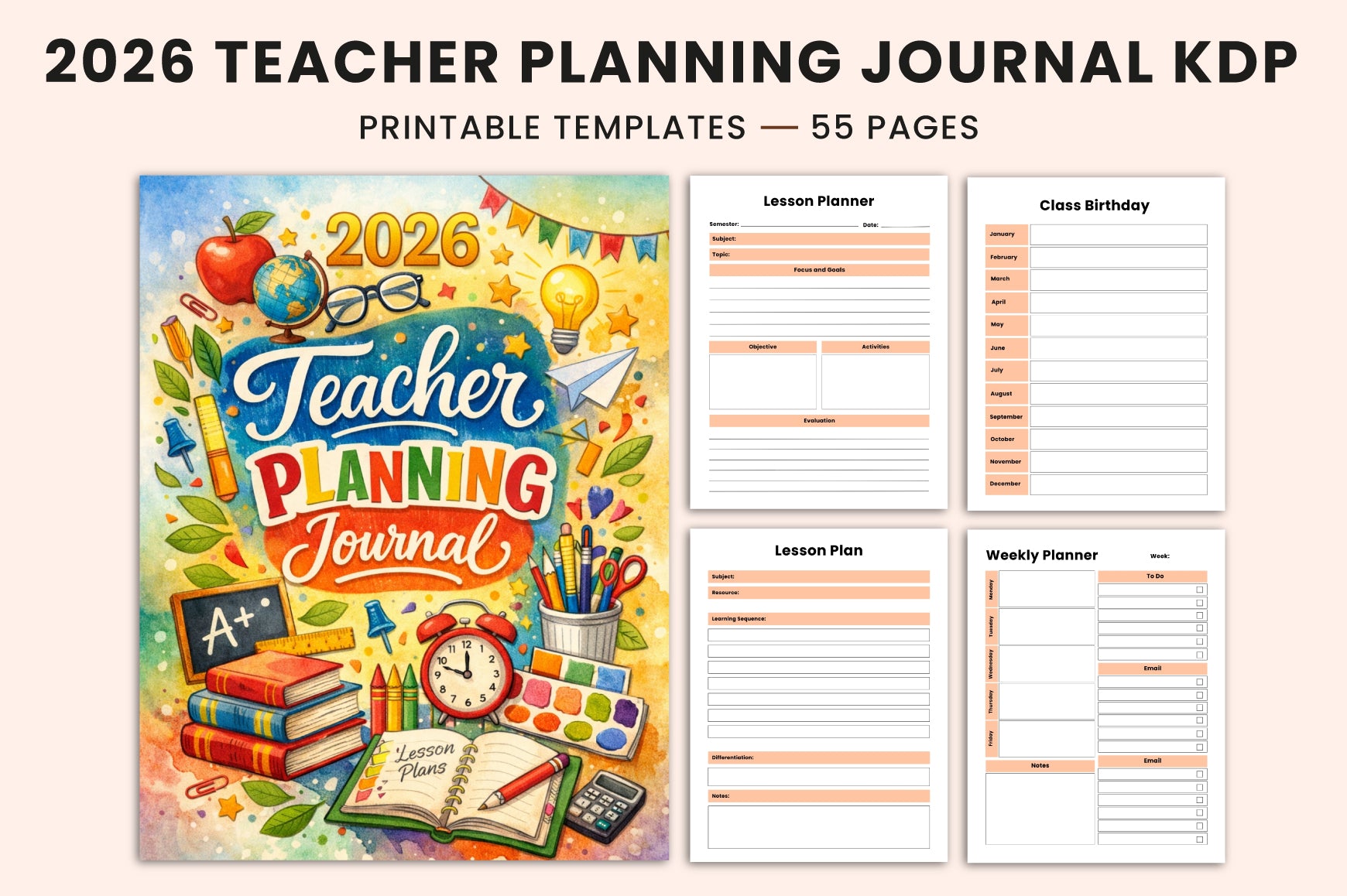 Teacher Planning Journal for Effective Organization