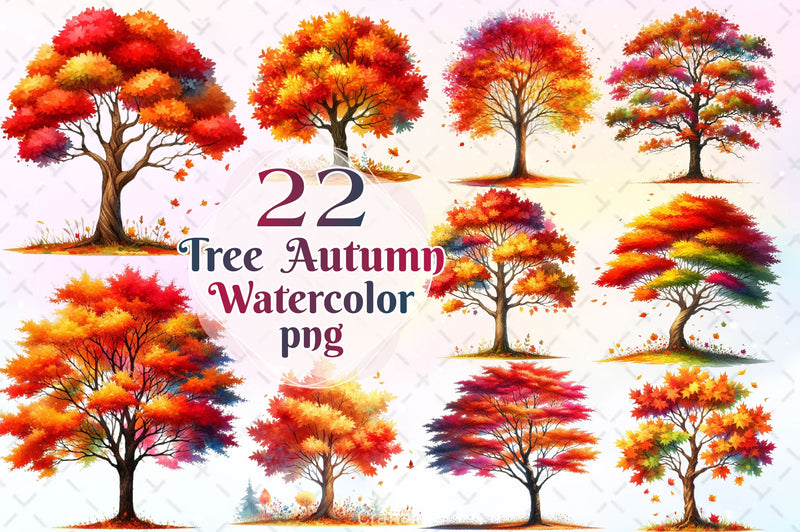 Fall Tree Autumn Tree Clipart Bundle - CraftNest - Digital Crafting and Art