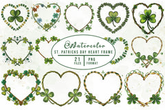 St Patricks Day Heart Frame Clipart Bundle - CraftNest - Digital Crafting and Art