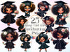 Funny Girl Afro Graduation Clipart Bundle