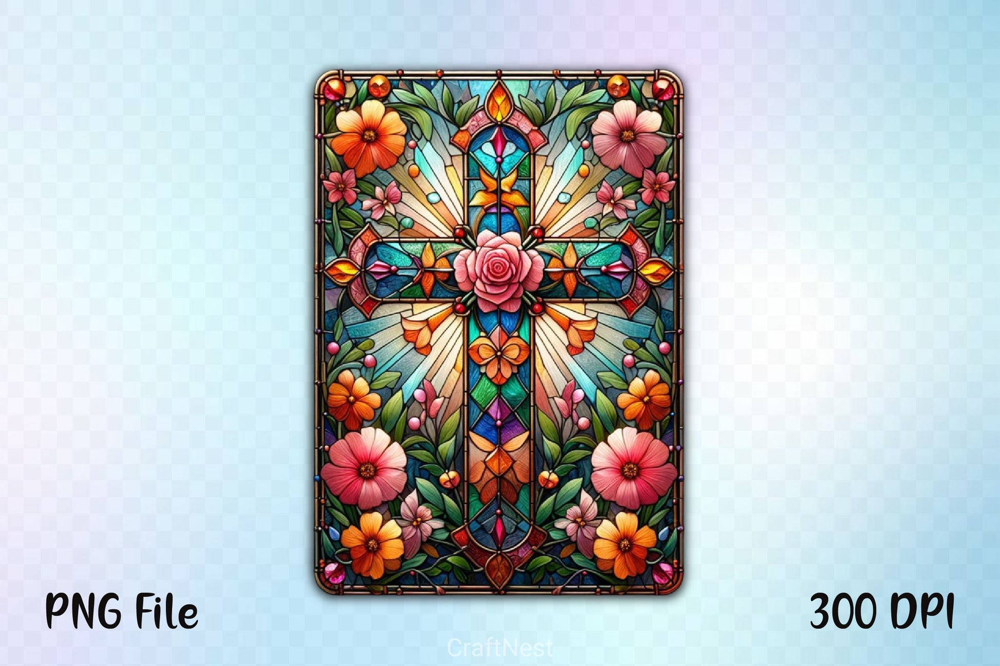 Stained Glass Cross Tarot Card Clipart Bundle 18 - CraftNest - Digital Crafting and Art