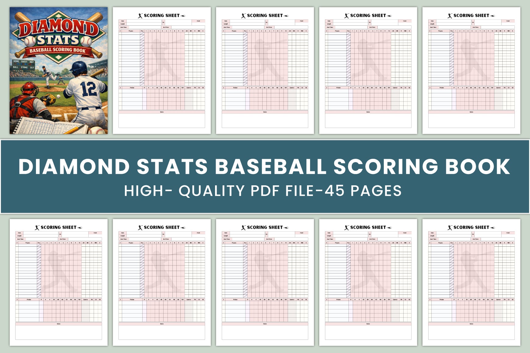 Diamond Stats Baseball Scoring Journal