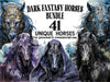 Dunkle Fantasy -Pferde