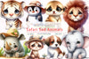 Safari Sad Animals Clipart Bundle
