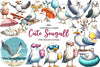 Cute Seagull Clipart Bundle