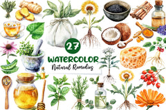 Natural Remedies Clipart Bundle - CraftNest - Digital Crafting and Art