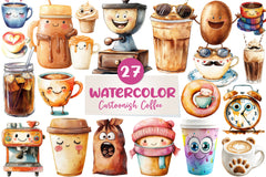 Cartoonish Coffee Collection Clipart Bundle - CraftNest - Digital Crafting and Art
