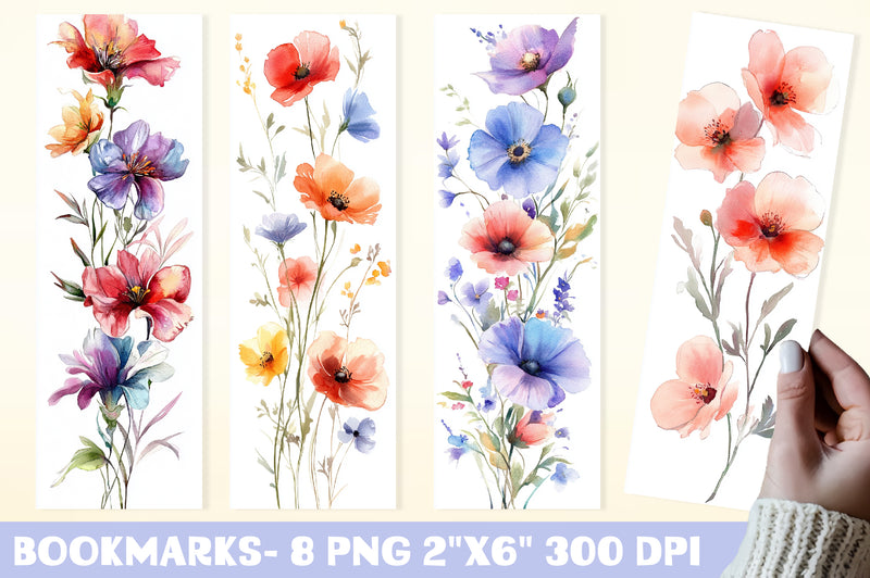 Flowers Flowers Bookmarks 1 - CraftNest - Digital Crafting and Art