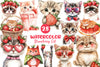 Strawberry Cat Clipart Bundle
