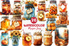 Cute Fall Mason Jars Clipart Bundle