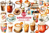 Cozy Autumn Coffee Clipart Bundle