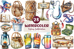 Fishing Clipart Bundle - CraftNest - Digital Crafting and Art