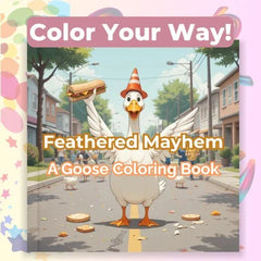 Feathered Mayhem: Goose Coloring Book Bundle - CraftNest - Digital Crafting and Art