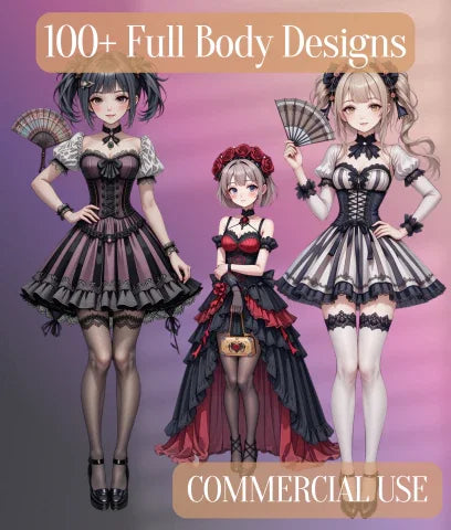 Gothic Lolita SVG Bundle - CraftNest - Digital Crafting and Art