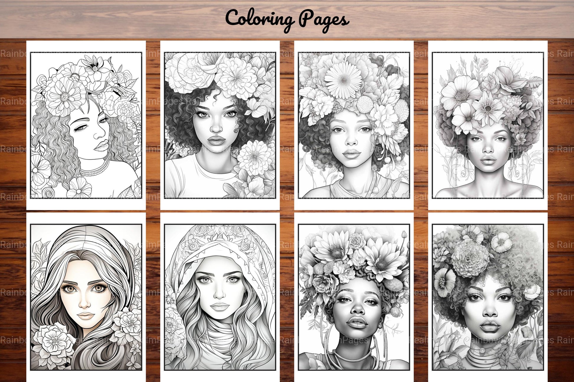 African Black Woman Coloring Book Collection - CraftNest - Digital Crafting and Art