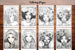 African Black Woman Coloring Book Collection - CraftNest - Digital Crafting and Art
