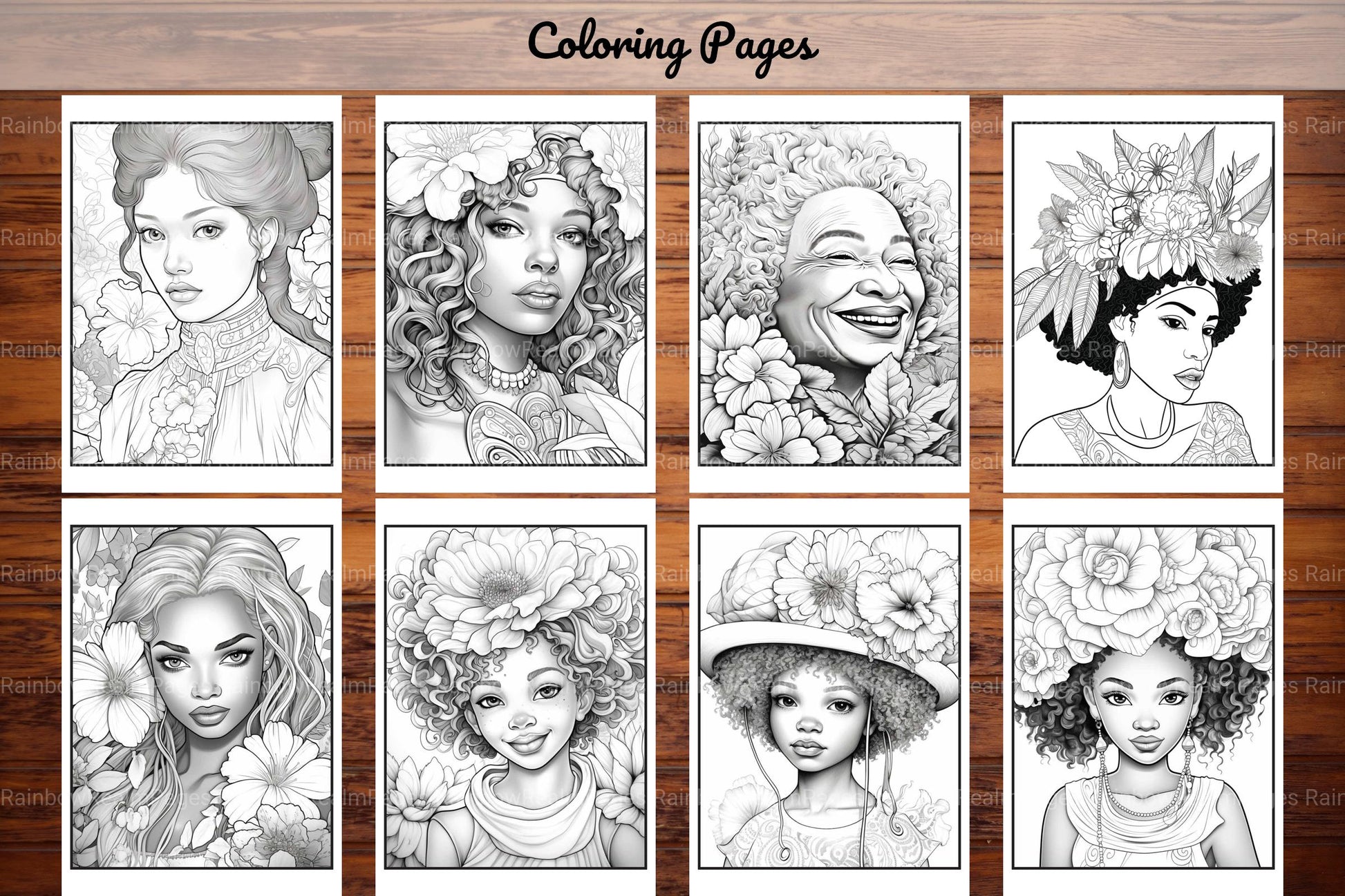African Black Woman Coloring Book Collection - CraftNest - Digital Crafting and Art