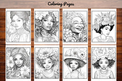 African Black Woman Coloring Book Collection - CraftNest - Digital Crafting and Art
