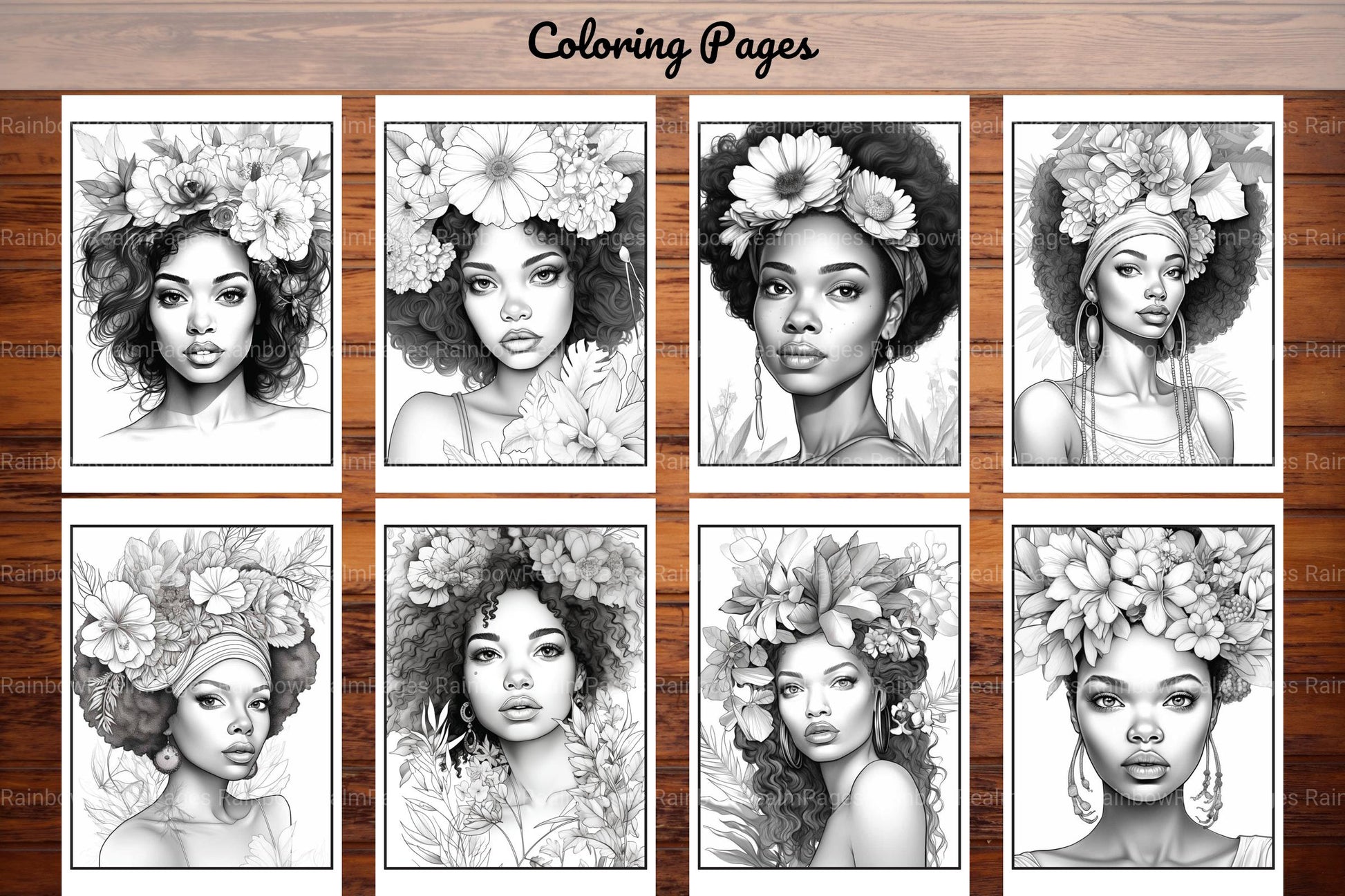 African Black Woman Coloring Book Collection - CraftNest - Digital Crafting and Art
