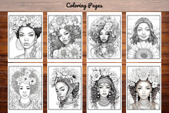 African Black Woman Coloring Book Collection - CraftNest - Digital Crafting and Art