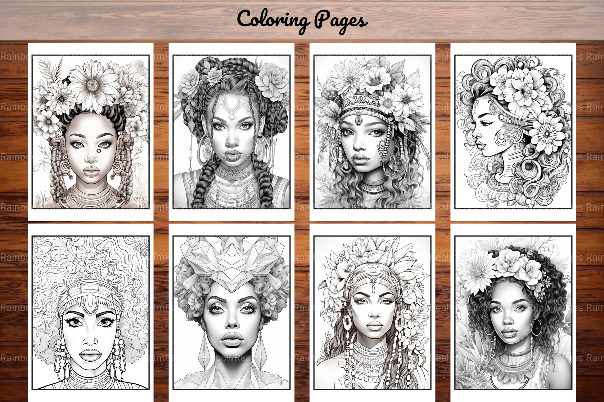 African Black Woman Coloring Book Collection - CraftNest - Digital Crafting and Art