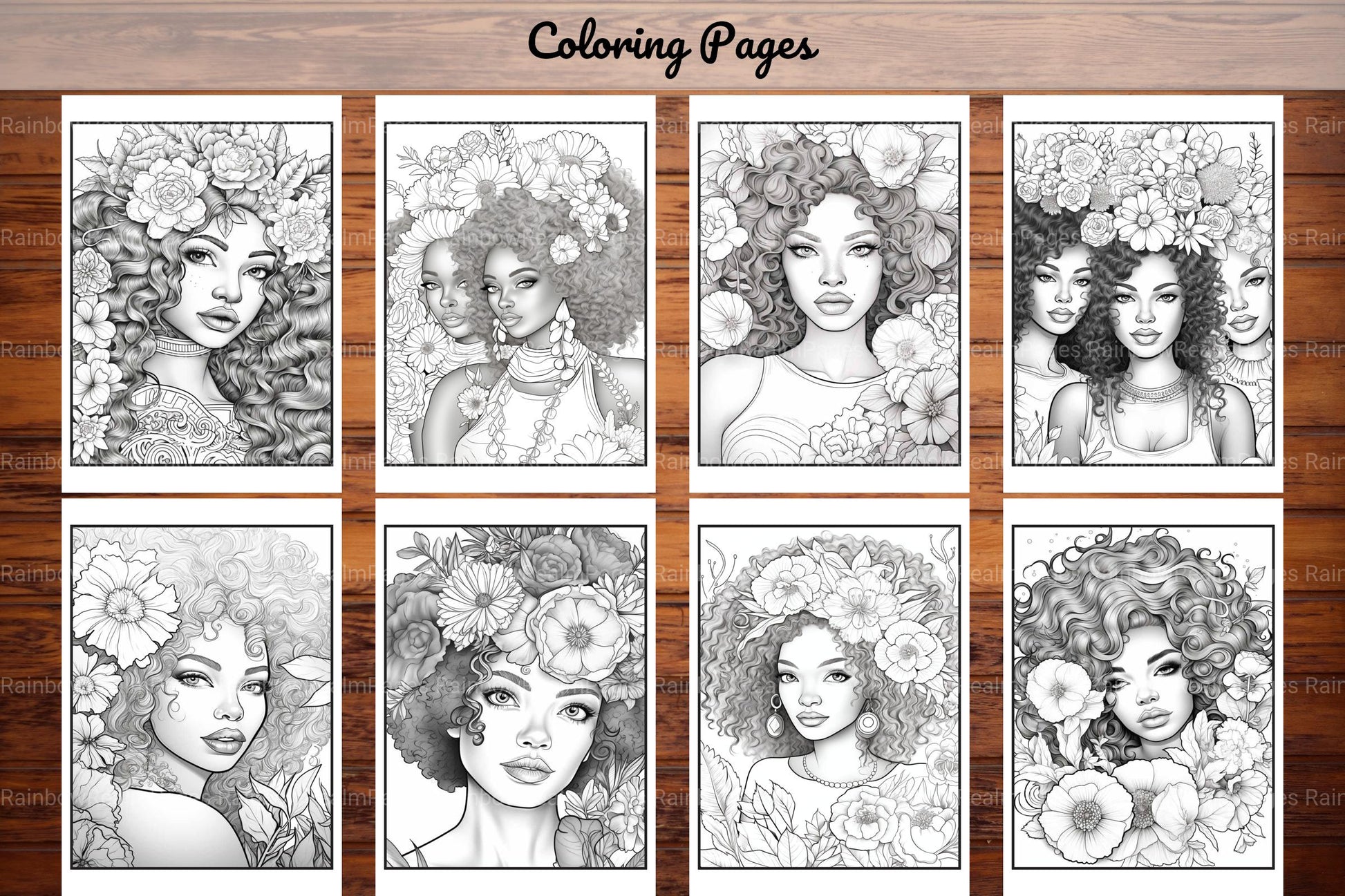African Black Woman Coloring Book Collection - CraftNest - Digital Crafting and Art