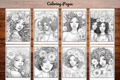 African Black Woman Coloring Book Collection - CraftNest - Digital Crafting and Art