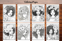 African Black Woman Coloring Book Collection - CraftNest - Digital Crafting and Art