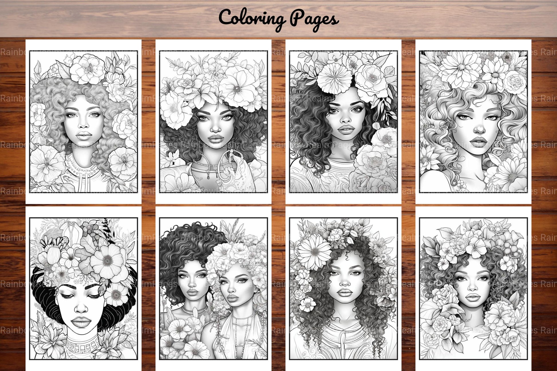 African Black Woman Coloring Book Collection - CraftNest - Digital Crafting and Art