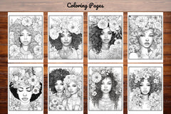 African Black Woman Coloring Book Collection - CraftNest - Digital Crafting and Art
