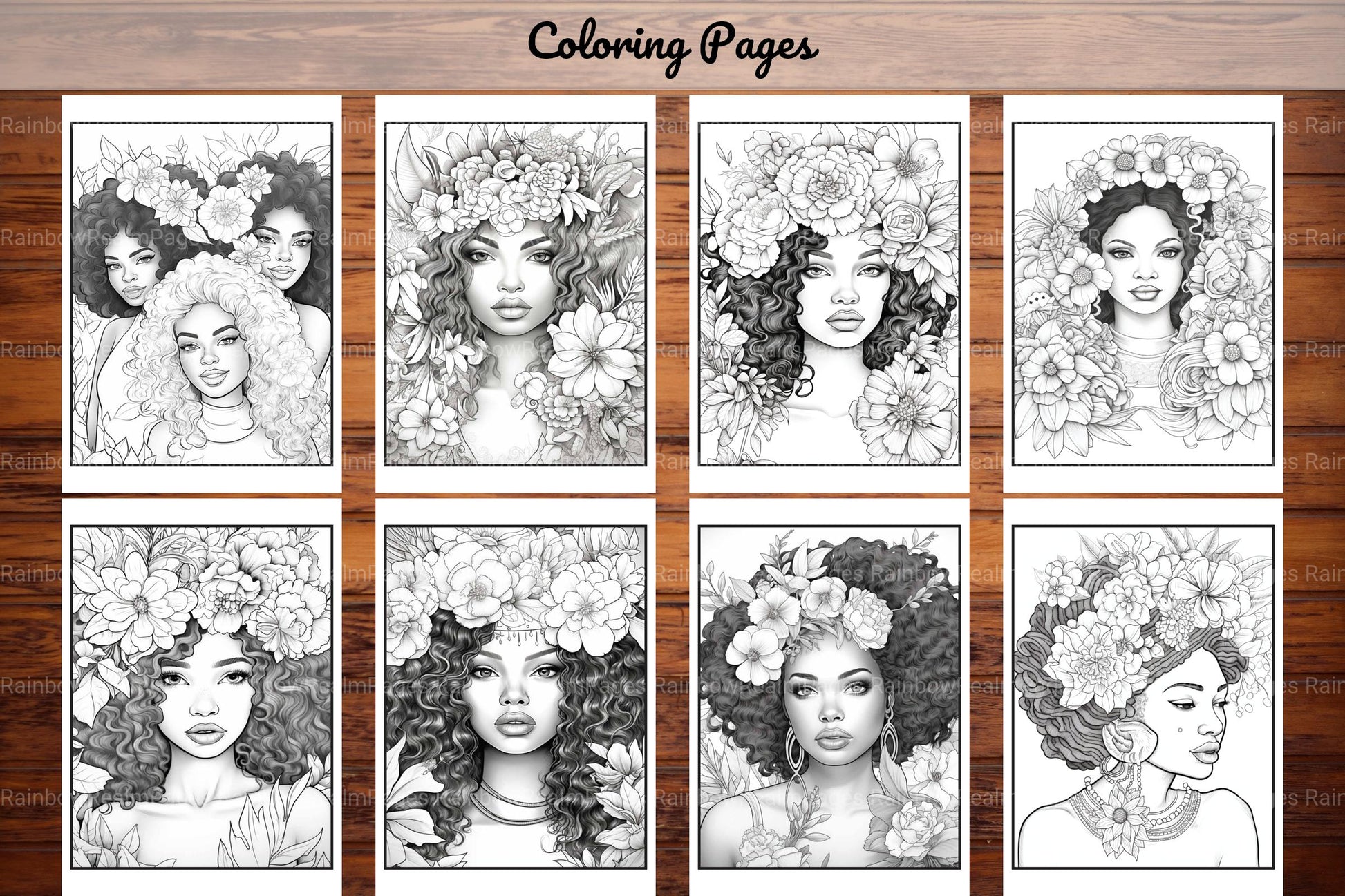 African Black Woman Coloring Book Collection - CraftNest - Digital Crafting and Art