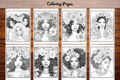 African Black Woman Coloring Book Collection - CraftNest - Digital Crafting and Art