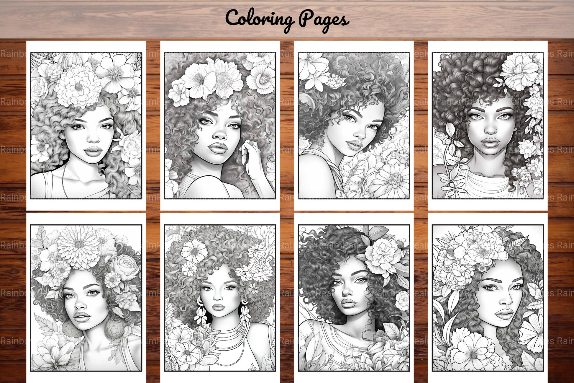 African Black Woman Coloring Book Collection - CraftNest - Digital Crafting and Art