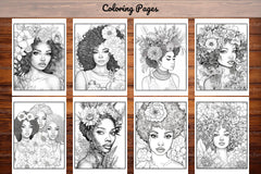 African Black Woman Coloring Book Collection - CraftNest - Digital Crafting and Art