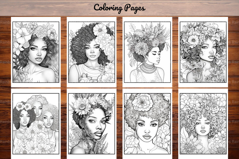 African Black Woman Coloring Book Collection - CraftNest - Digital Crafting and Art