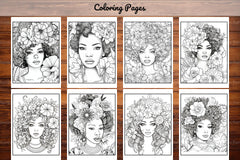 African Black Woman Coloring Book Collection - CraftNest - Digital Crafting and Art
