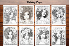 African Black Woman Coloring Book Collection - CraftNest - Digital Crafting and Art