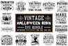 Vintage Halloween Sign SVG Bundle