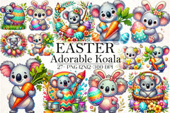 Koala Easter Clipart Bundle - CraftNest - Digital Crafting and Art