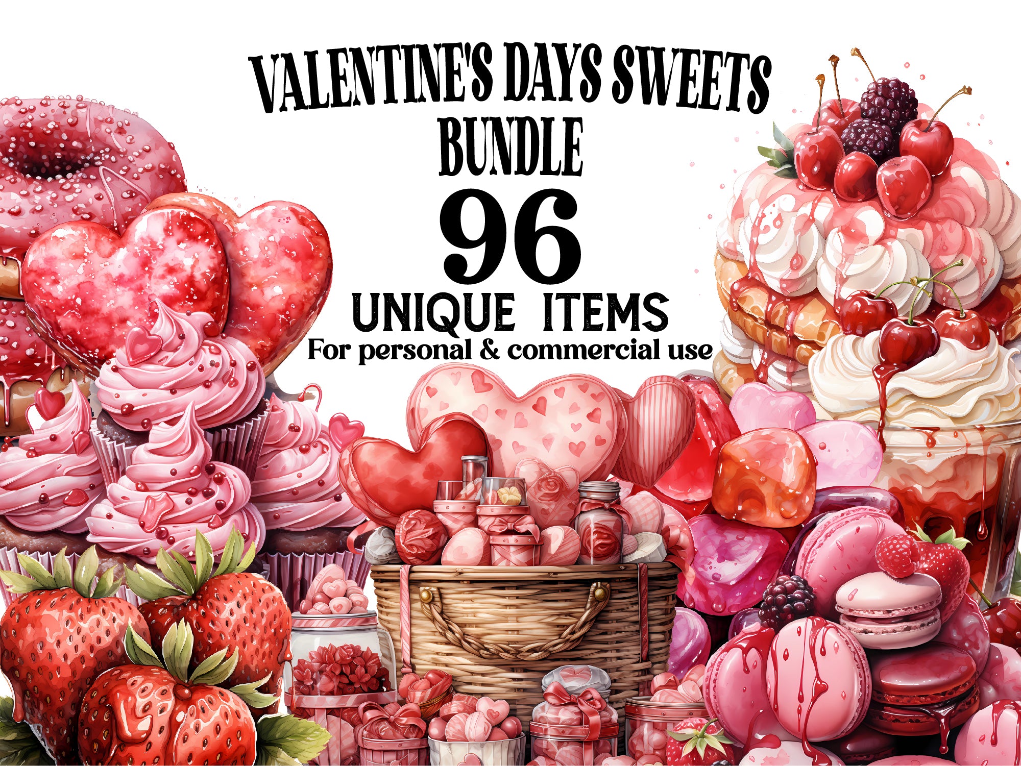 Valentines Sweets Clipart - CraftNest