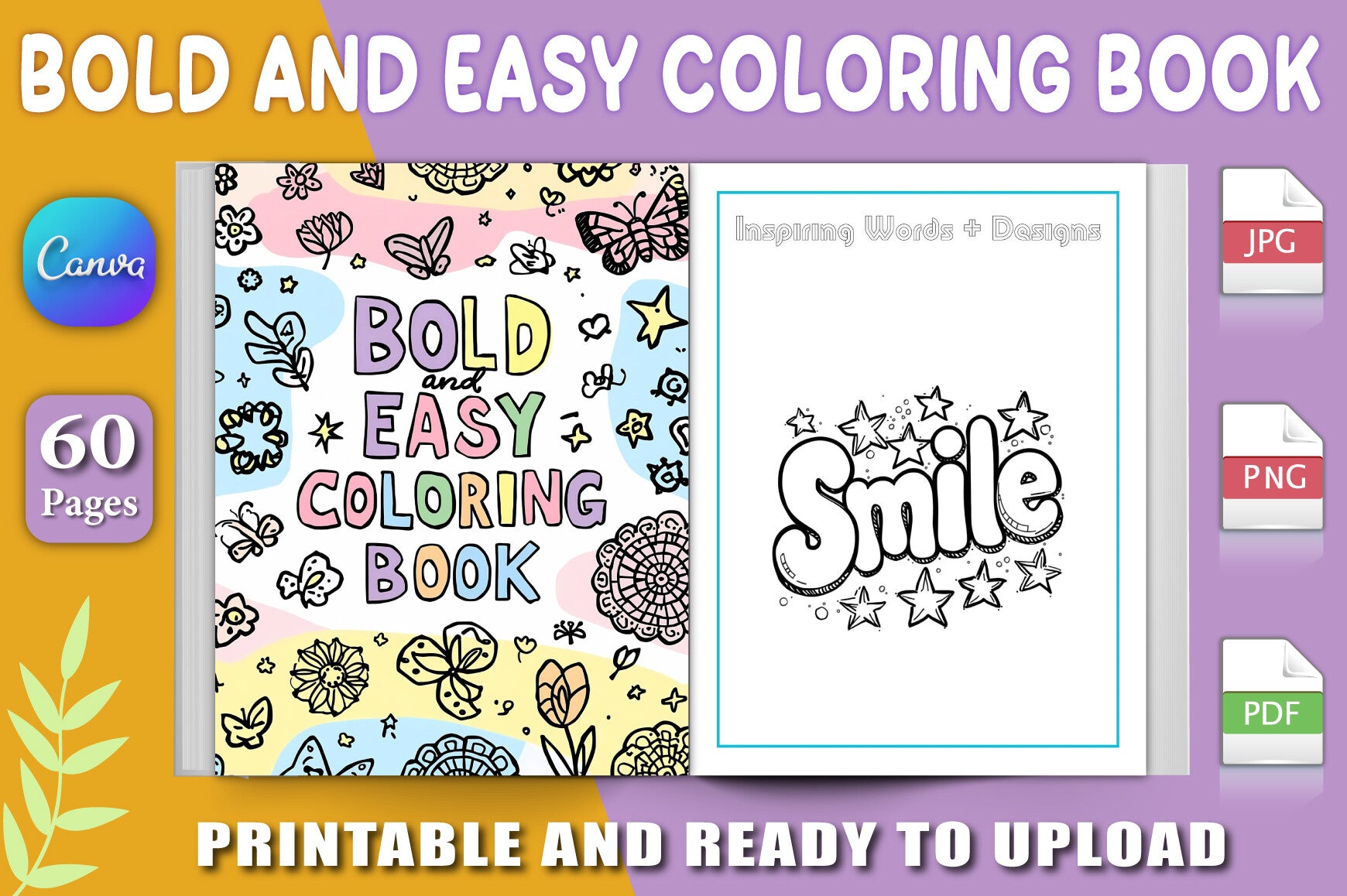 Bold and Easy Coloring Book