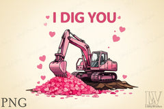 Excavator Love Clipart Bundle - CraftNest - Digital Crafting and Art