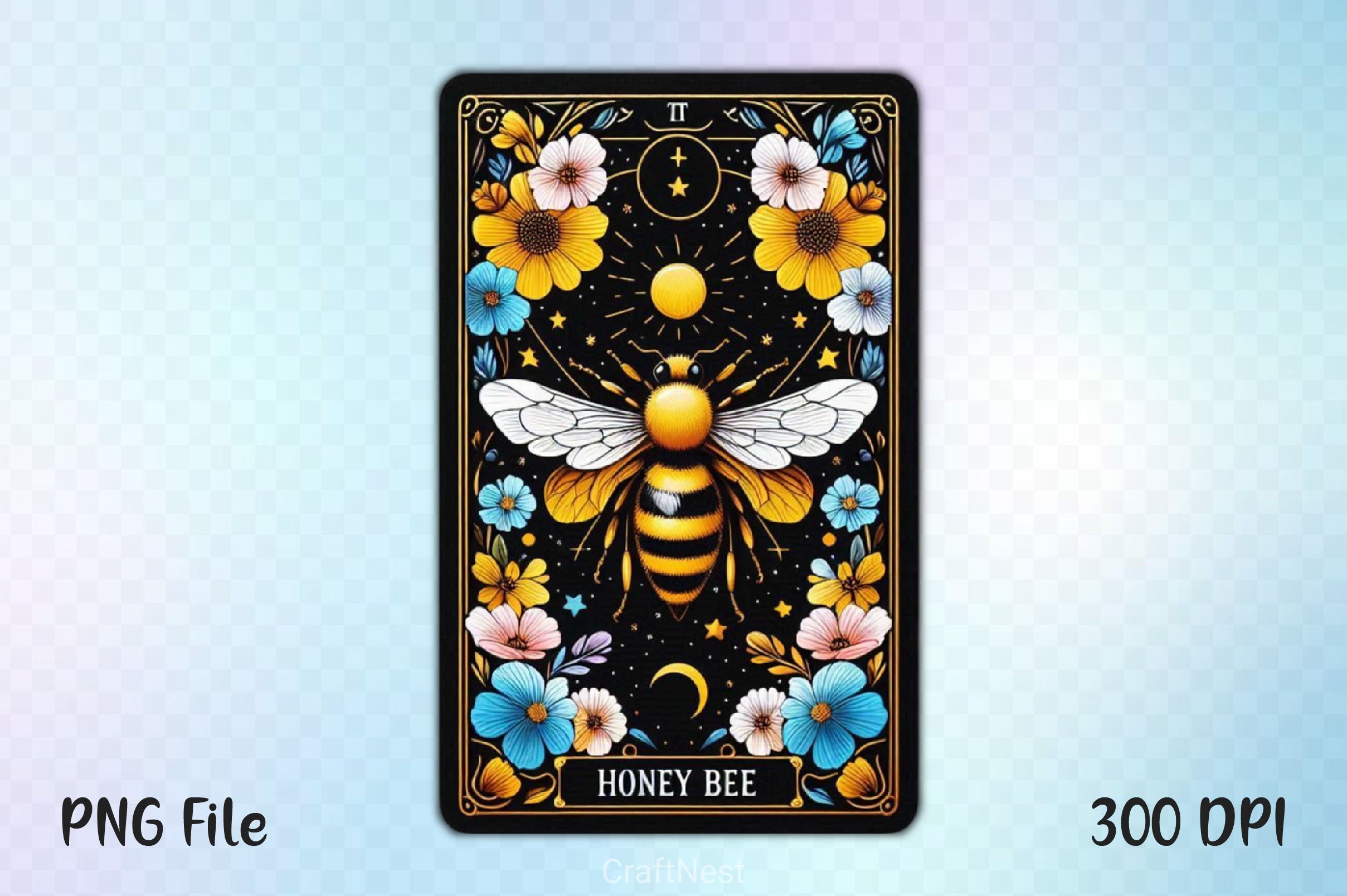 Honey Bee Tarot Card Clipart Bundle 12 - CraftNest - Digital Crafting and Art