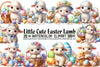 Cute Easter Lamb Clipart Bundle