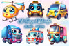 Cute Transport Clipart Bundle 2