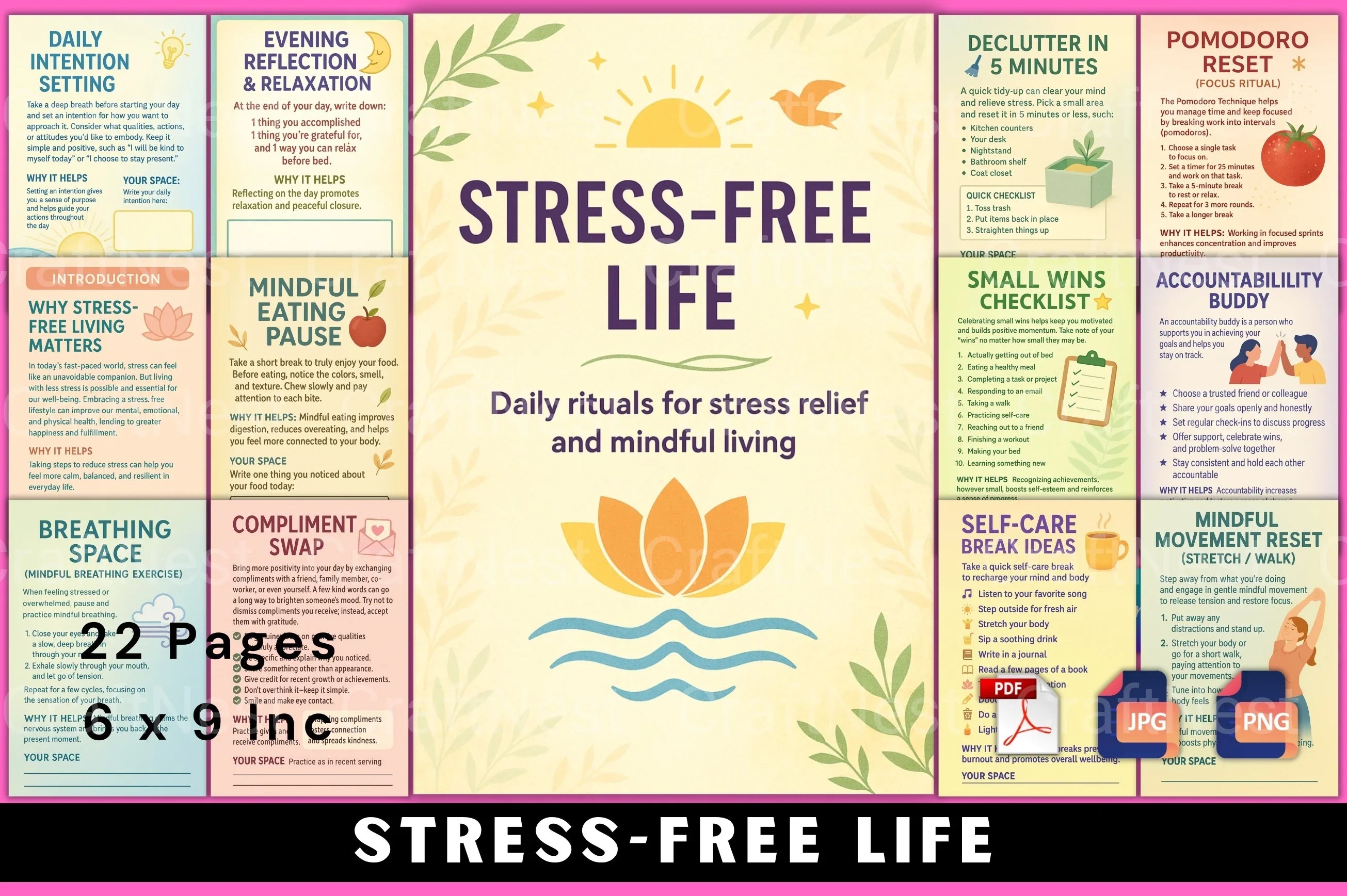 Stress-Free Life Guide - CraftNest - Digital Crafting and Art