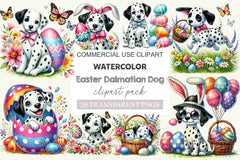 Easter Dalmatian Dog Clipart Bundle - CraftNest - Digital Crafting and Art