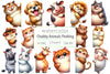 Chubby Animals Peeking Clipart Bundle