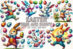 Easter Eggs & Bunny Clipart Bundle - CraftNest - Digital Crafting and Art