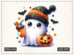 Cute Ghost Cute Halloween Clipart Bundle 13 - CraftNest - Digital Crafting and Art
